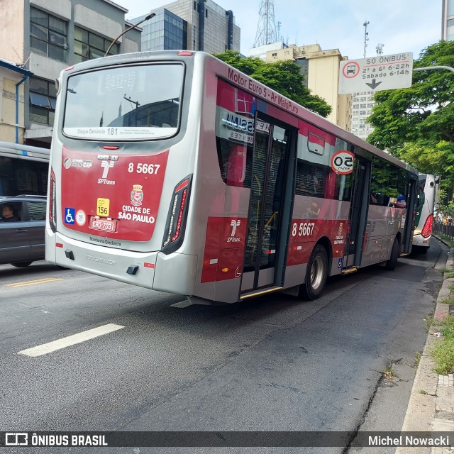 Auto Viação Transcap 8 5667 na cidade de São Paulo, São Paulo, Brasil, por Michel Nowacki. ID da foto: 11911040.