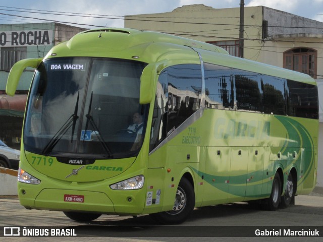 Viação Garcia 7719 na cidade de Imbaú, Paraná, Brasil, por Gabriel Marciniuk. ID da foto: 11910530.