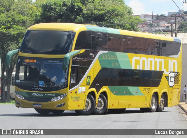 Empresa Gontijo de Transportes 25055 na cidade de Araxá, Minas Gerais, Brasil, por Lucas Borges . ID da foto: 11911941.