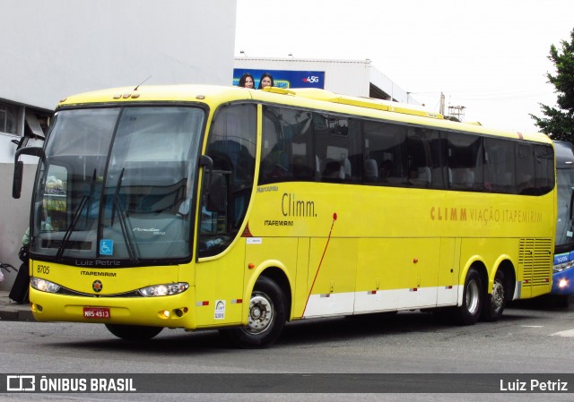 Viação Itapemirim 8705 na cidade de Rio de Janeiro, Rio de Janeiro, Brasil, por Luiz Petriz. ID da foto: 11933283.