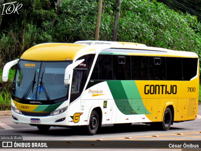 Empresa Gontijo de Transportes 7100 na cidade de Sabará, Minas Gerais, Brasil, por César Ônibus. Número da foto: #11932890.
