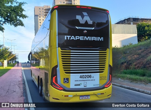 Viação Nova Itapemirim 40206 na cidade de Cariacica, Espírito Santo, Brasil, por Everton Costa Goltara. Número da foto: #11932375.