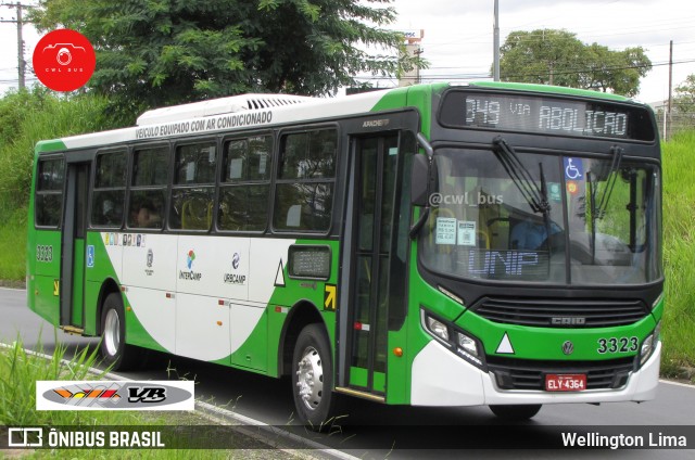 VB Transportes e Turismo 3323 na cidade de Campinas, São Paulo, Brasil, por Wellington Lima. Número da foto: #11932882.