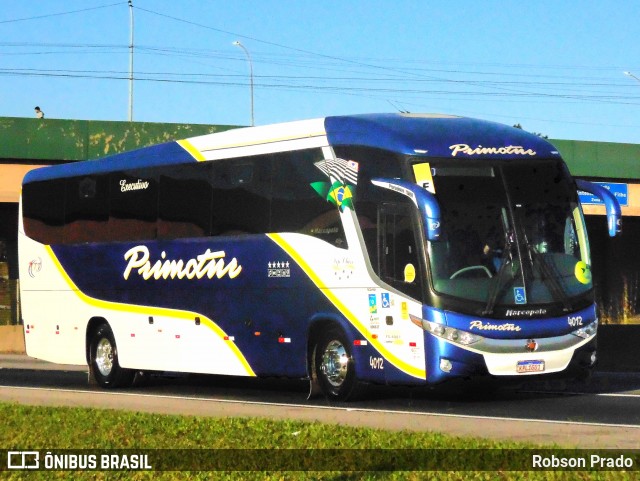 Primotur Transportes e Turismo 4012 na cidade de São José dos Campos, São Paulo, Brasil, por Robson Prado. ID da foto: 11933145.