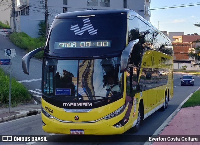 Viação Nova Itapemirim 40206 na cidade de Cariacica, Espírito Santo, Brasil, por Everton Costa Goltara. ID da foto: 11932374.