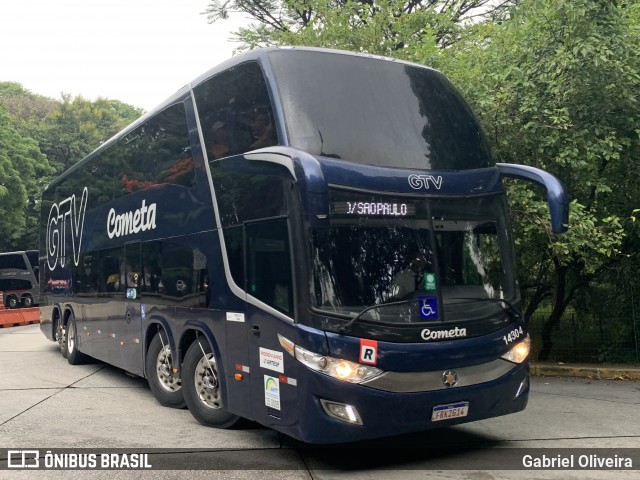 Viação Cometa 14304 na cidade de São Paulo, São Paulo, Brasil, por Gabriel Oliveira. ID da foto: 11934956.