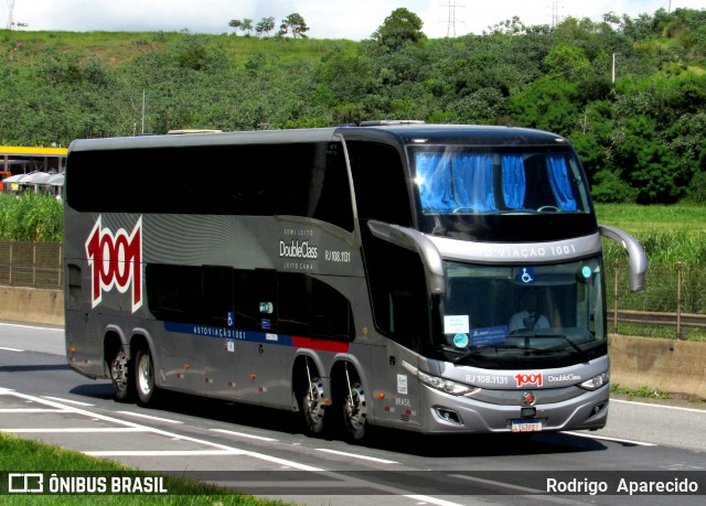 Auto Viação 1001 RJ 108.1131 na cidade de Aparecida, São Paulo, Brasil, por Rodrigo  Aparecido. ID da foto: 11933967.