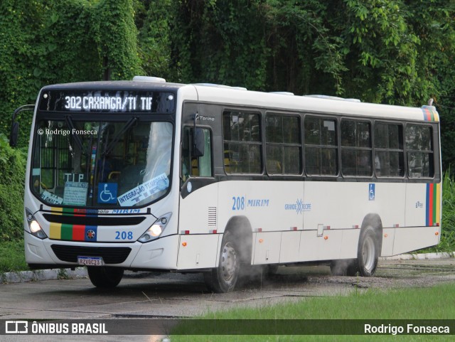 Viação Mirim 208 na cidade de Recife, Pernambuco, Brasil, por Rodrigo Fonseca. Número da foto: #11935315.