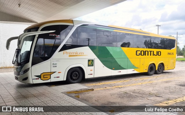 Empresa Gontijo de Transportes 19635 na cidade de São Mateus, Espírito Santo, Brasil, por Luiz Felipe Coelho. ID da foto: 11934739.