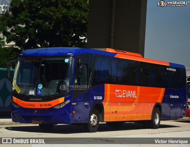 Evanil Transportes e Turismo RJ 132.034 na cidade de Rio de Janeiro, Rio de Janeiro, Brasil, por Victor Henrique. Número da foto: #11938087.