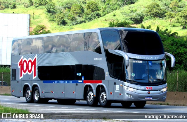 Auto Viação 1001 RJ 108.310 na cidade de Aparecida, São Paulo, Brasil, por Rodrigo  Aparecido. ID da foto: 11936759.