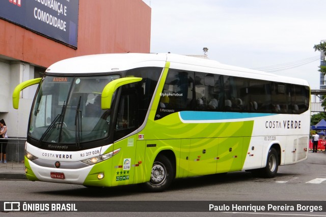 Costa Verde Transportes RJ 217.028 na cidade de Rio de Janeiro, Rio de Janeiro, Brasil, por Paulo Henrique Pereira Borges. ID da foto: 11936858.