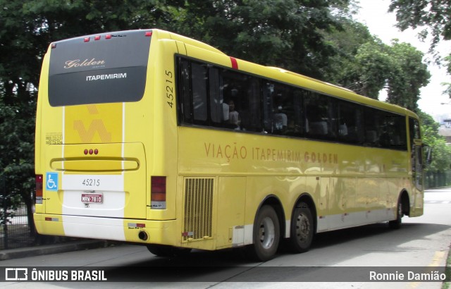 Viação Itapemirim 45215 na cidade de São Paulo, São Paulo, Brasil, por Ronnie Damião. ID da foto: 11936028.