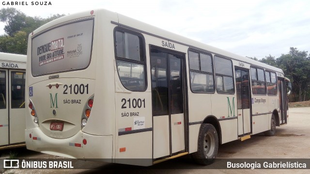 Auto Viação São Braz 21001 na cidade de Campo Magro, Paraná, Brasil, por Busologia Gabrielística. ID da foto: 11938418.