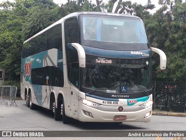 Auto Viação 1001 RJ 108.478 na cidade de São Paulo, São Paulo, Brasil, por André Lourenço de Freitas. ID da foto: 11936636.