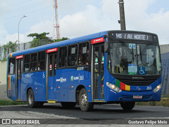 Transportadora Globo 263 na cidade de Recife, Pernambuco, Brasil, por Gustavo Felipe Melo. ID da foto: 11936780.