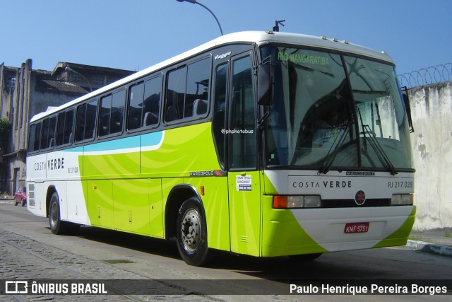 Costa Verde Transportes RJ 217.028 na cidade de Rio de Janeiro, Rio de Janeiro, Brasil, por Paulo Henrique Pereira Borges. ID da foto: 11936853.