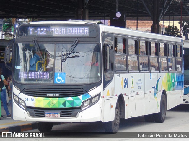 Viação Guaianazes 01 168 na cidade de Santo André, São Paulo, Brasil, por Fabrício Portella Matos. ID da foto: 11939526.