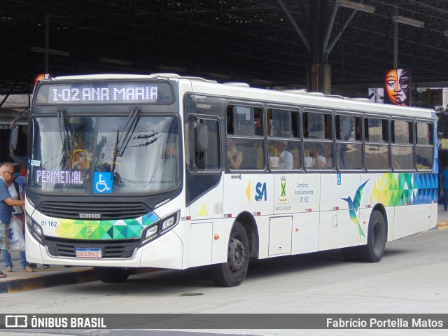 Viação Guaianazes 01 162 na cidade de Santo André, São Paulo, Brasil, por Fabrício Portella Matos. ID da foto: 11939513.