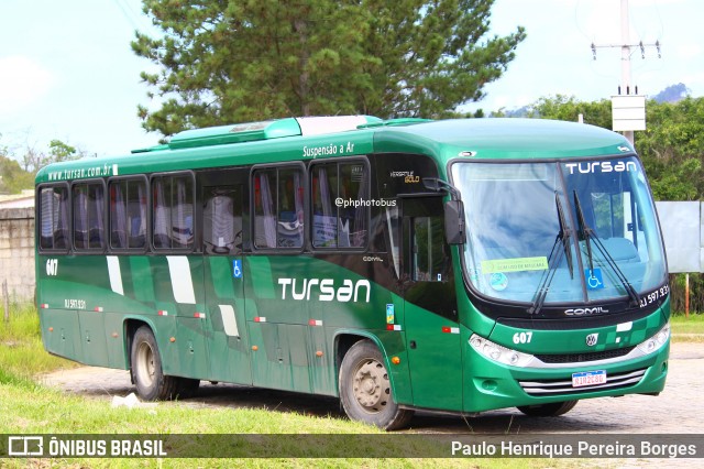 Tursan - Turismo Santo André 607 na cidade de Barra do Piraí, Rio de Janeiro, Brasil, por Paulo Henrique Pereira Borges. ID da foto: 11941077.