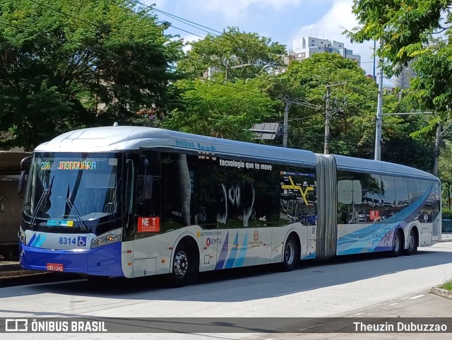 Next Mobilidade - ABC Sistema de Transporte 8314 na cidade de São Bernardo do Campo, São Paulo, Brasil, por Theuzin Dubuzzao. ID da foto: 11939076.