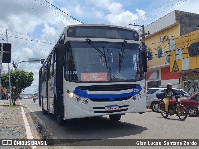 Transvida Transporte Coletivo 2044 na cidade de Ji-Paraná, Rondônia, Brasil, por Gian Lucas  Santana Zardo. Número da foto: #11940090.