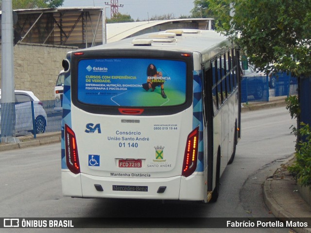 Viação Guaianazes 01 140 na cidade de Santo André, São Paulo, Brasil, por Fabrício Portella Matos. ID da foto: 11939725.