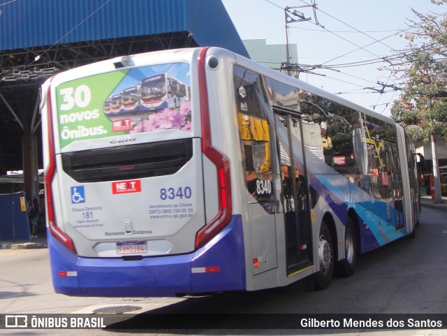 Next Mobilidade - ABC Sistema de Transporte 8340 na cidade de Santo André, São Paulo, Brasil, por Gilberto Mendes dos Santos. Número da foto: #11941314.