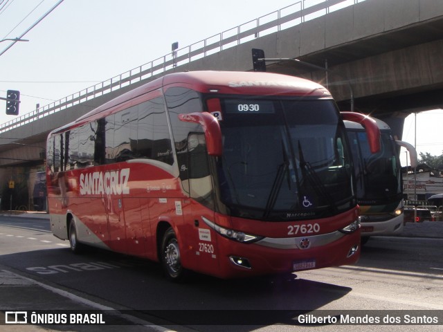 Viação Santa Cruz 27620 na cidade de São Paulo, São Paulo, Brasil, por Gilberto Mendes dos Santos. ID da foto: 11941309.