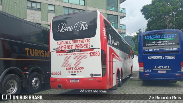 Lene Tur Transporte e Turismo 12080 na cidade de Petrópolis, Rio de Janeiro, Brasil, por Zé Ricardo Reis. ID da foto: 11942759.