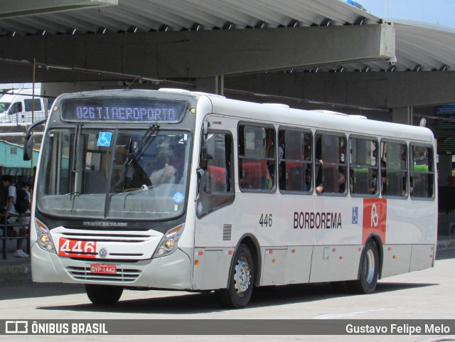 Borborema Imperial Transportes 446 na cidade de Recife, Pernambuco, Brasil, por Gustavo Felipe Melo. ID da foto: 11944067.