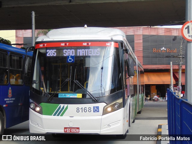 Next Mobilidade - ABC Sistema de Transporte 8168 na cidade de Santo André, São Paulo, Brasil, por Fabrício Portella Matos. ID da foto: 11945265.