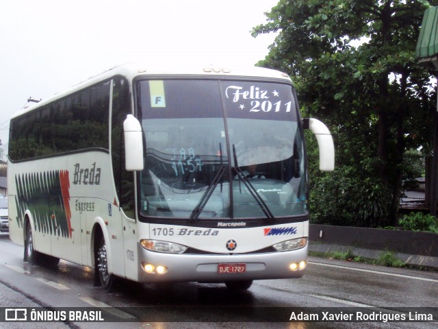 Breda Transportes e Serviços 1705 na cidade de Cubatão, São Paulo, Brasil, por Adam Xavier Rodrigues Lima. ID da foto: 11944935.