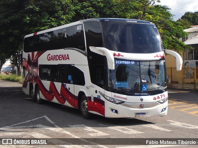 Expresso Gardenia 4475 na cidade de Três Corações, Minas Gerais, Brasil, por Fábio Mateus Tibúrcio. ID da foto: 11944792.