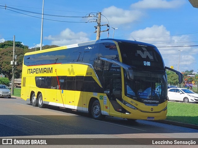 Viação Itapemirim 40126 na cidade de Brasília, Distrito Federal, Brasil, por Leozinho Sensação. ID da foto: 11947844.