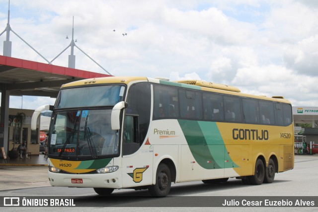 Empresa Gontijo de Transportes 14520 na cidade de São Sebastião da Bela Vista, Minas Gerais, Brasil, por Julio Cesar Euzebio Alves. Número da foto: #11947828.