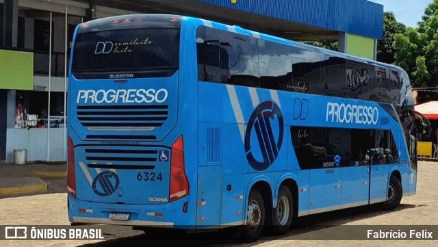 Auto Viação Progresso 6324 na cidade de Valença do Piauí, Piauí, Brasil, por Fabrício Felix. Número da foto: #11947512.