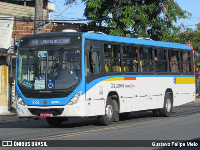 Transportadora Globo 983 na cidade de Recife, Pernambuco, Brasil, por Gustavo Felipe Melo. ID da foto: 11946326.