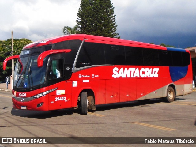 Viação Santa Cruz 29420 na cidade de Três Corações, Minas Gerais, Brasil, por Fábio Mateus Tibúrcio. ID da foto: 11946923.