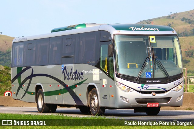 Valetur Transportes Locação e Turismo 4030 na cidade de Roseira, São Paulo, Brasil, por Paulo Henrique Pereira Borges. ID da foto: 11950006.