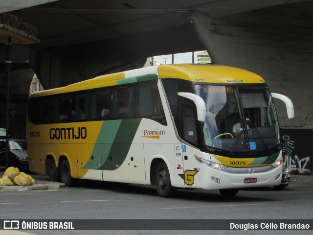 Empresa Gontijo de Transportes 18075 na cidade de Belo Horizonte, Minas Gerais, Brasil, por Douglas Célio Brandao. ID da foto: 11950078.