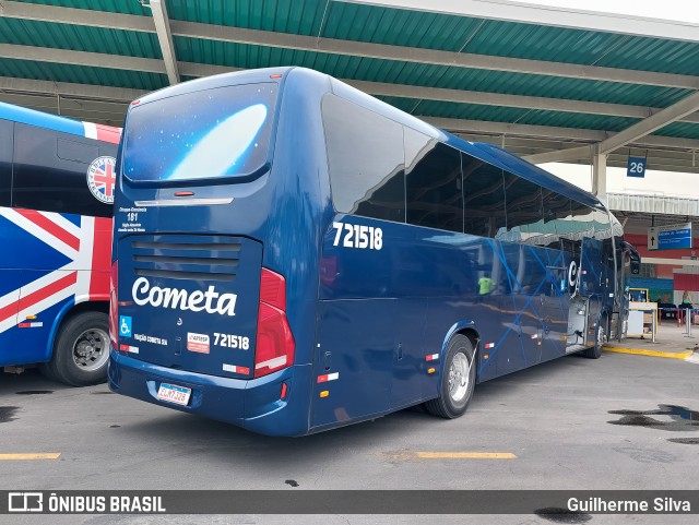 Viação Cometa 721518 na cidade de Santos, São Paulo, Brasil, por Guilherme Silva. Número da foto: #11952560.