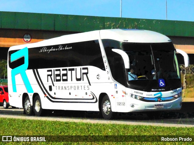 Ribatur Transportes 110110 na cidade de São José dos Campos, São Paulo, Brasil, por Robson Prado. ID da foto: 11954511.