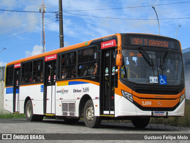 Itamaracá Transportes 1.699 na cidade de Recife, Pernambuco, Brasil, por Gustavo Felipe Melo. ID da foto: 11954656.