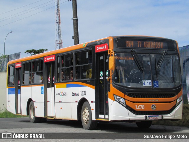 Itamaracá Transportes 1.678 na cidade de Recife, Pernambuco, Brasil, por Gustavo Felipe Melo. ID da foto: 11954657.