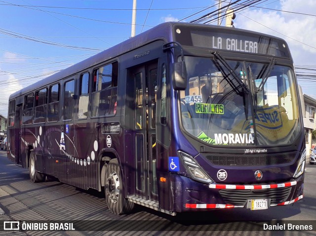 AMSA - Autotransportes Moravia 35 na cidade de San Vicente, Moravia, San José, Costa Rica, por Daniel Brenes. ID da foto: 11952915.