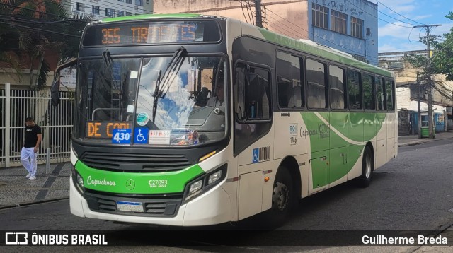 Caprichosa Auto Ônibus C27093 na cidade de Rio de Janeiro, Rio de Janeiro, Brasil, por Guilherme Breda. Número da foto: #11952783.