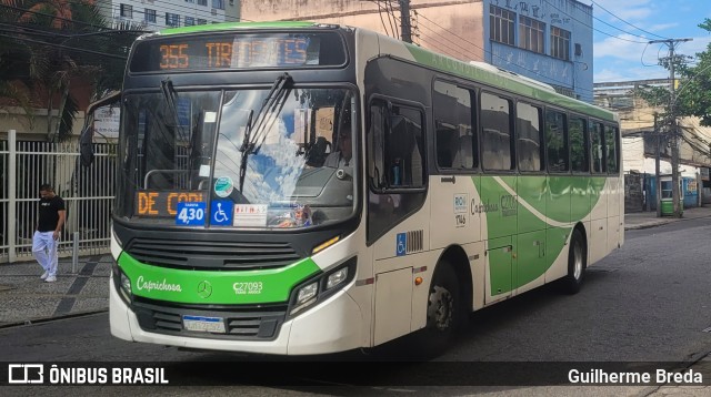 Caprichosa Auto Ônibus C27093 na cidade de Rio de Janeiro, Rio de Janeiro, Brasil, por Guilherme Breda. ID da foto: 11952783.