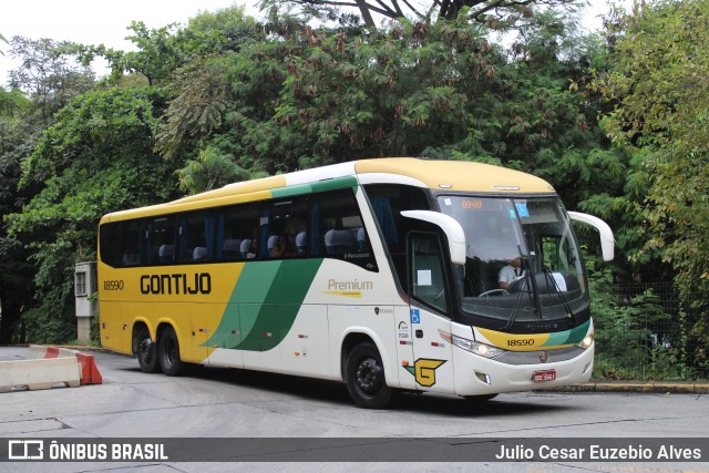Empresa Gontijo de Transportes 18590 na cidade de São Paulo, São Paulo, Brasil, por Julio Cesar Euzebio Alves. Número da foto: #11914037.