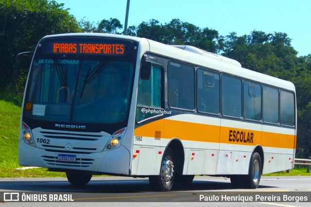 Lima e Cunha Fretamento e Turismo 1062 na cidade de Barra do Piraí, Rio de Janeiro, Brasil, por Paulo Henrique Pereira Borges. Número da foto: #11913823.